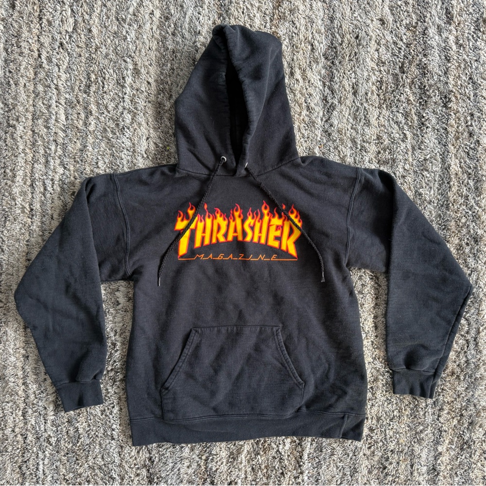 Vintage Y2K Thrasher Skateboarding Magazine Hoodie Small